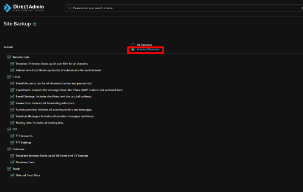 วิธีการ Backup ข้อมูลด้วยตนเอง ผ่าน DirectAdmin - Bangmod Knowledge Base