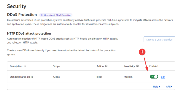 How To Config DDoS Protection On CloudFlare - Bangmod Knowledge Base