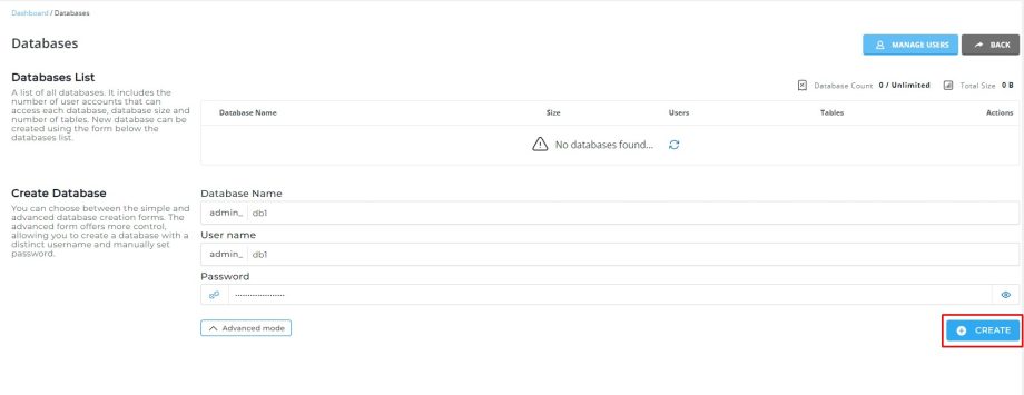 การสร้าง Databases - Bangmod Knowledge Base