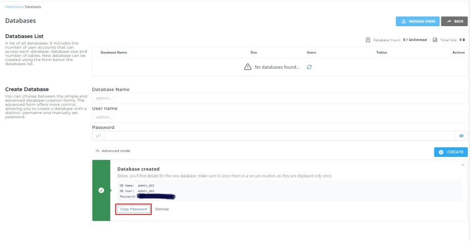 การสร้าง Databases - Bangmod Knowledge Base