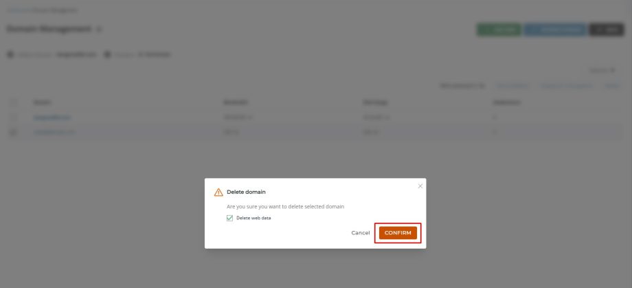 การลบ Domain - Bangmod Knowledge Base