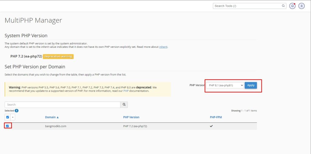 MultiPHP Manager - Bangmod Knowledge Base