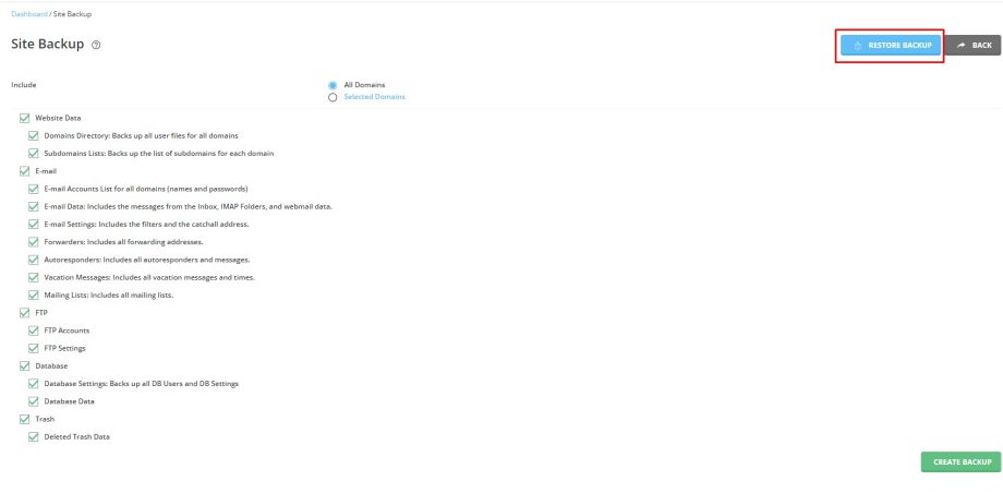 การ Restore Backups - Bangmod Knowledge Base
