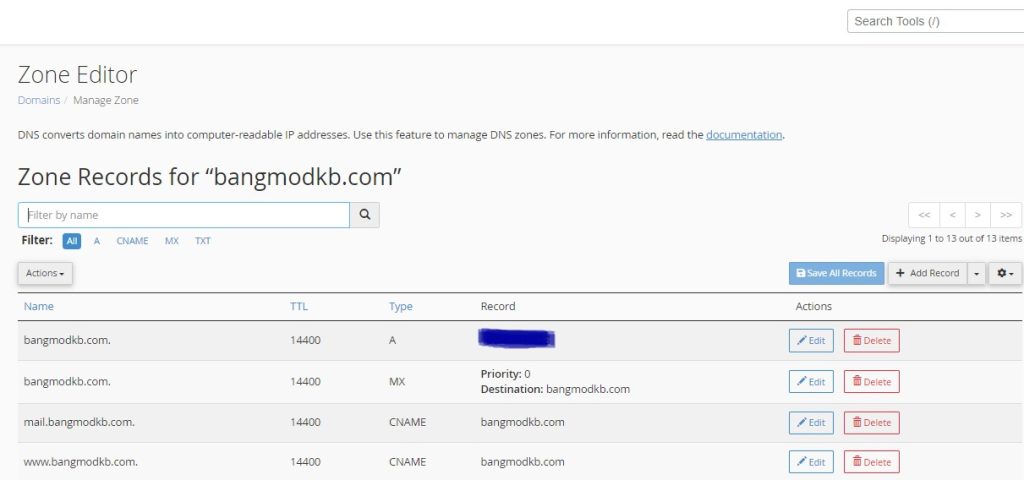 Zone Editor - Bangmod Knowledge Base