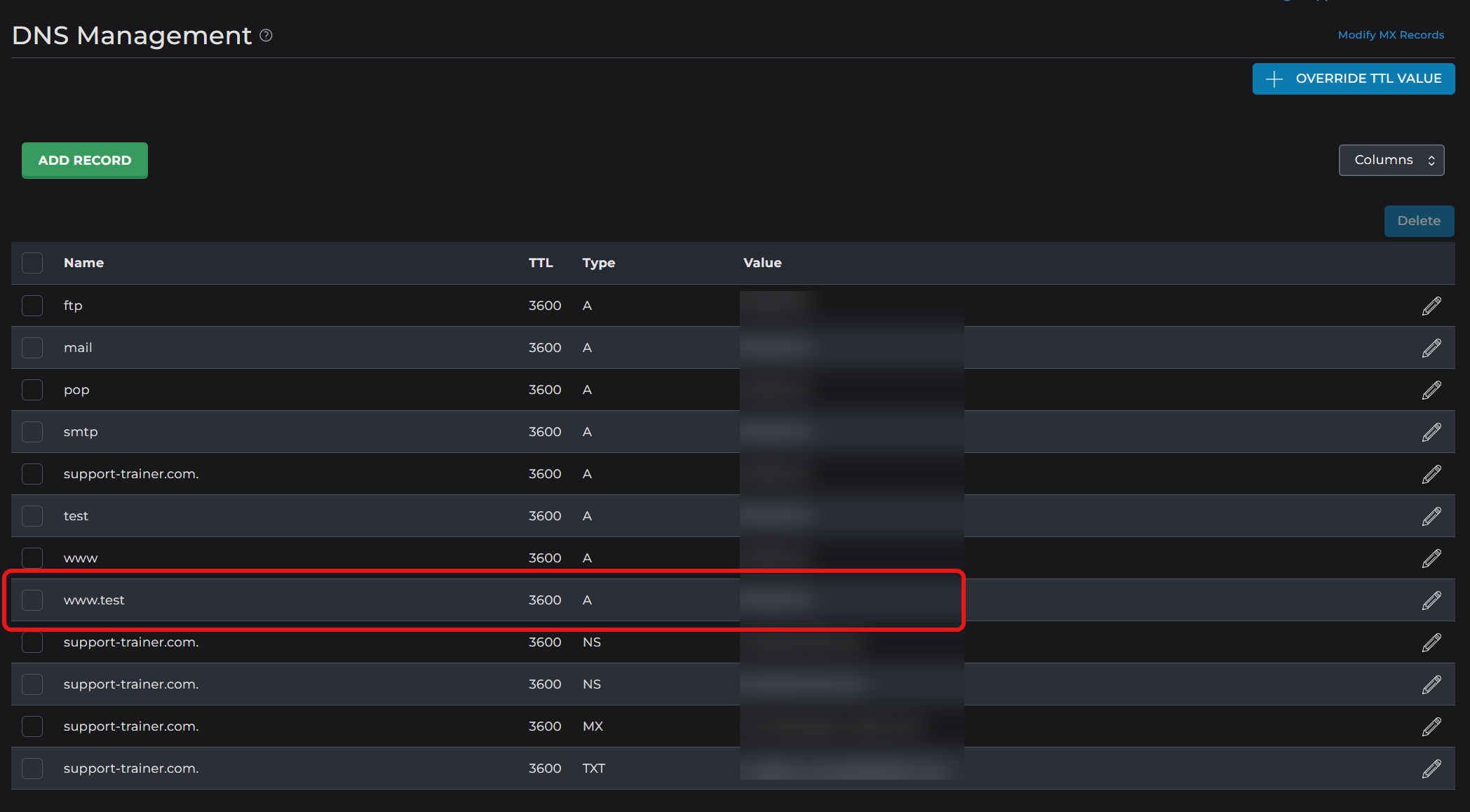 กรณีที่ 1 ใช้ Name Server ของ DirectAdmin